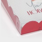 Коробка для кондитерских изделий с PVC крышкой «Хюгге», 21 х 21 х 3 см, Новый год - Фото 4