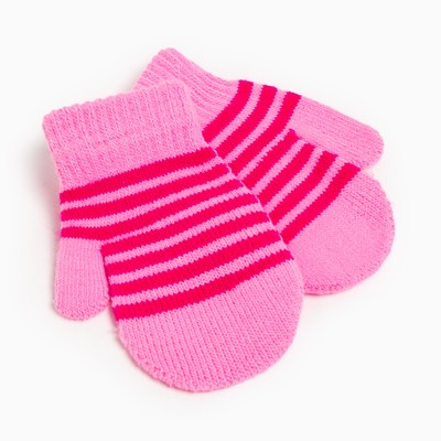 Варежки детские однослойные MINAKU,цв. розовый, р-р 12-14 (13-14 см)