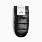 Варежки женские MINAKU: Hello, winter!, с утеплителем, размер 23 см, чёрные - фото 23248653