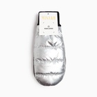 Варежки женские MINAKU, р-р 23 см, цв.серебро/черный - фото 808203365