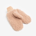 Варежки женские MINAKU, р-р 23 см, цв.бежевый - фото 25817545