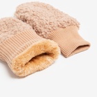 Варежки женские MINAKU, р-р 23 см, цв.бежевый - фото 25817546