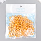 Бусины для творчества пластик «Английские буквы», оранж, набор 20 г, 0.4×0.7×0.7 см - фото 122935894