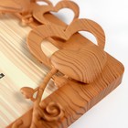 Фоторамка пластик под дерево 12х17 см "Сердечки" 17,7х21 см - фото 22476730