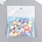 Бусины для творчества пластик "Ромб с гранями. Пастель" матовые набор 20 гр 0,8х1,2х1,4 см - фото 24315508