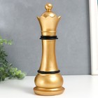 Сувенир полистоун "Шахматная фигура. Ферзь" золотой с чёрным 26х9х9 см - фото 8686774