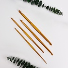 Набор двусторонних крючков для вязания, d=1/2.3/4.5/6.7/8 мм, 13.5 см, 4 шт., МИКС - Фото 2