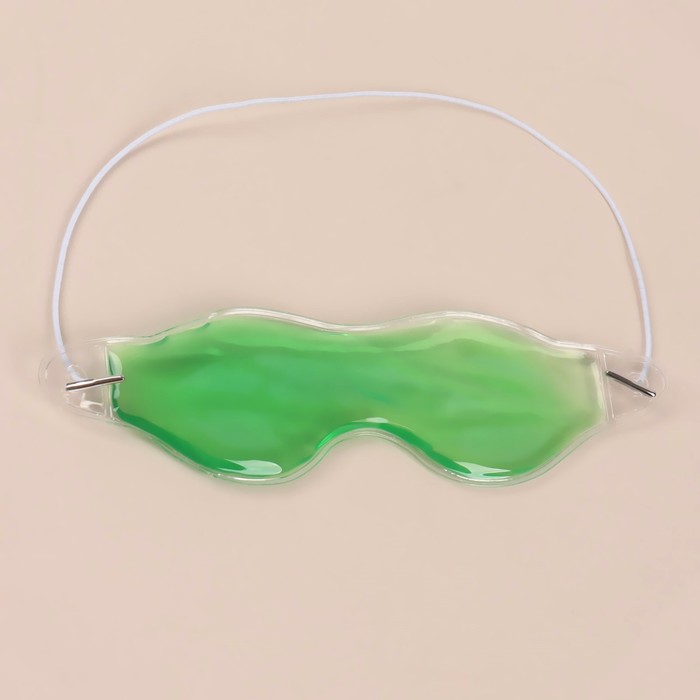 Гелевая маска для глаз, 18,5 × 5 см, цвет зелёный - фото 1911789117