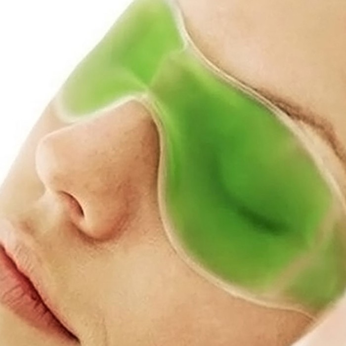 Гелевая маска для глаз, 18,5 × 5 см, цвет зелёный - фото 1911789118