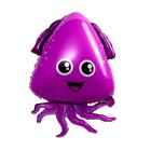 Шар фольгированный 33" «Весёлый осьминог», цвет фиолетовый - фото 319010551