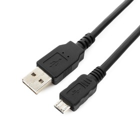 Кабель Cablexpert CC-mUSB2D-1M, microUSB - USB, 2.4 А, 1 м, двусторонний, черный