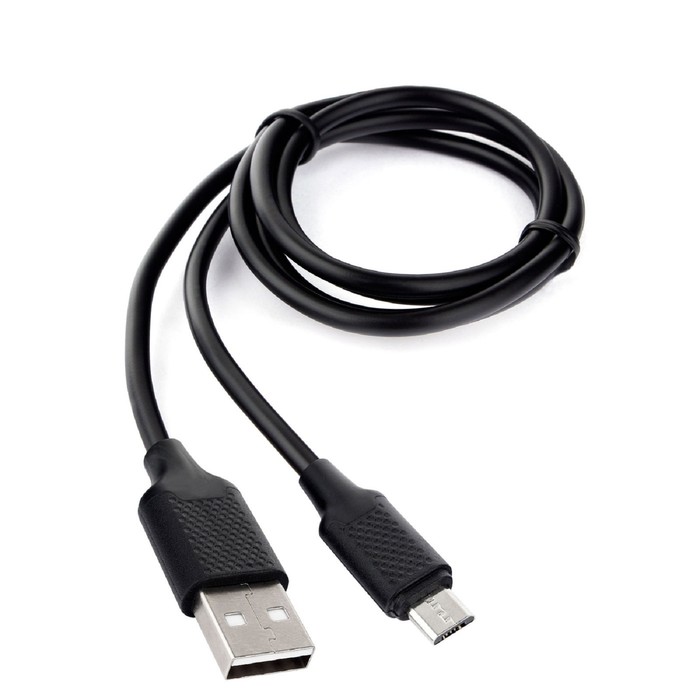 Кабель Cablexpert CCB-mUSB2-AMBMO2-1MB, microUSB - USB, 2.4 А, 1 м, быстрая зарядка, черный - фото 1906061044