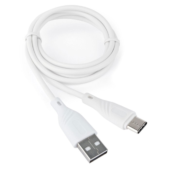 Кабель Cablexpert CCB-USB2-AMCMO1-1MW, Type-C - USB, 3 А, 1 м, быстрая зарядка, белый - Фото 1