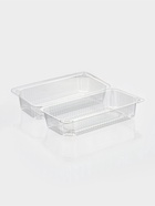 Контейнер одноразовый с неразъёмной крышкой, пластик, 24×12.9×8.9 см, внутр. 21.3×9.9×7.8 см, прозрачный - Фото 4