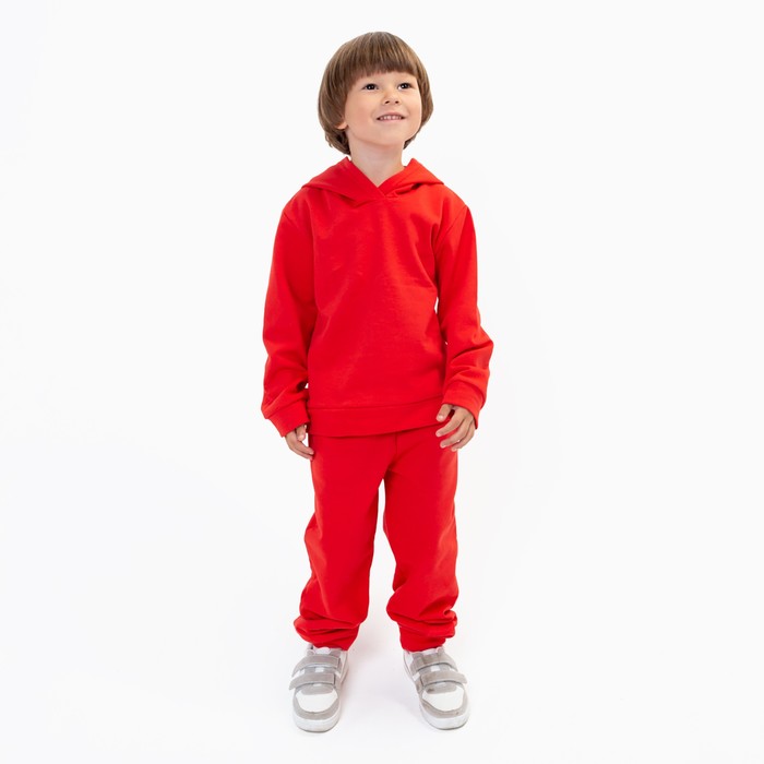 Костюм детский (толстовка, брюки) НАЧЁС, цвет красный, рост 98 см
