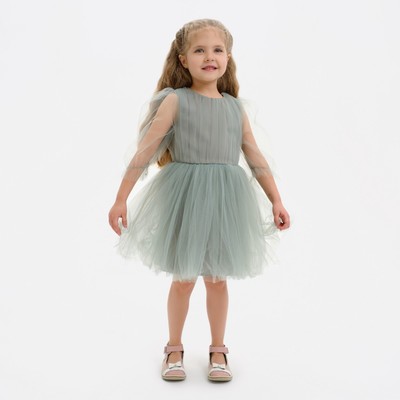 Платье для девочки нарядное KAFTAN, рост 86-92 см (28), цвет зелёный