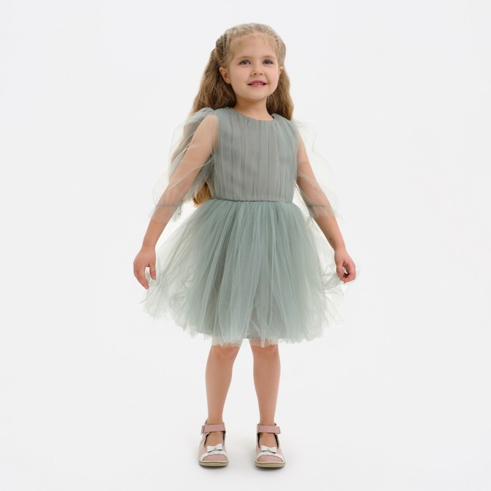 Платье для девочки нарядное KAFTAN, рост 86-92 см (28), цвет зелёный - Фото 1