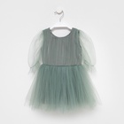 Платье нарядное для девочки KAFTAN, зелёное, рост 86-92 см 7345023