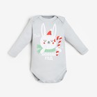 Боди детское «Крошка Я. Мой первый НГ», рост 80-86 см, серое - Фото 1