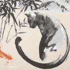 Полотенце Кот в Японии, размер 39х60 см, 160 г/м², 50% хлопок, 50% лён - фото 804978036