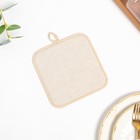 Прихватка Рецепты, размер 18х18 см, 50% лён, 50% хлопок, 160г/м² 9038657