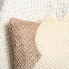 Подушка Кот, цвет бежевый, размер 40х40 см, велсофт 100% полиэстер, холлофайбер - Фото 3