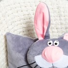 Подушка декоративная Кролик-Соня 40х50см, плюш, холофайбер - Фото 3