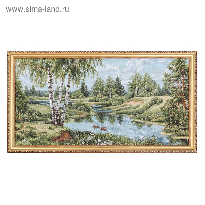 Гобеленовая картина "Пейзаж с утками" 70х37 см - Фото 1
