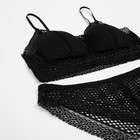 Нижнее бельё женское: топ и трусы, цвет чёрный, размер 42-44 9162968