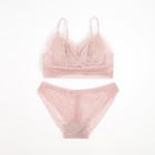 Нижнее бельё женское: топ и трусы, цвет пудра, размер 42-44 9162969