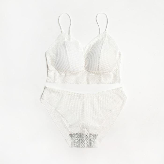 Комплект нижнего белья женский (топ, трусы) Collorista, белый, размер 42-44 - Фото 1