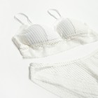 Нижнее бельё женское: топ и трусы, цвет белый, размер 42-44 - фото 809087592