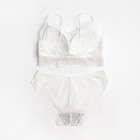 Нижнее бельё женское: топ и трусы, цвет белый, размер 42-44 - фото 809087593