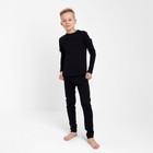 Термобелье для мальчика (лонгслив, легинсы) цвет чёрный, рост 140 - фото 4573999