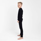 Термобелье для мальчика (лонгслив, легинсы) цвет чёрный, рост 152 - Фото 2
