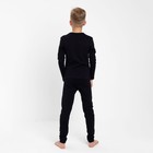 Термобелье для мальчика (лонгслив, легинсы) цвет чёрный, рост 152 - Фото 3