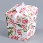 Коробка бонбоньерка, упаковка подарочная, «Цветы», 7.5 х 8 х 7.5 см - Фото 2