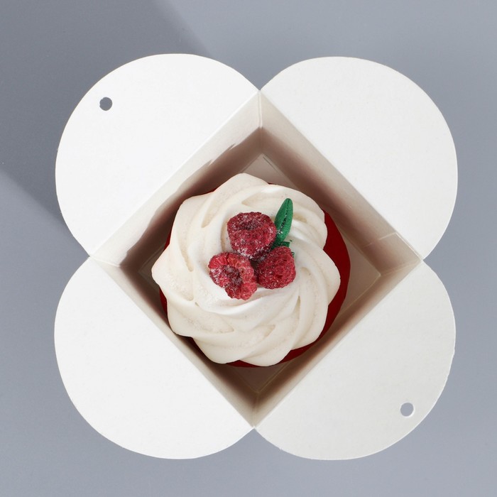 Коробка бонбоньерка, упаковка подарочная, «Цветы», 7.5 х 8 х 7.5 см - фото 1908970475