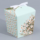 Коробка бонбоньерка, упаковка подарочная, «Ромашки», 7.5 х 8 х 7.5 см - фото 2882129