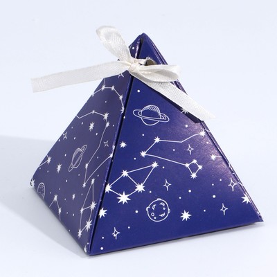 Коробка бонбоньерка, упаковка подарочная, «Космос», 7×7×7.5 см
