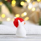 Фигурное мыло "Снеговик красная шапка" белый, 2х2х4см - Фото 2