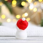 Фигурное мыло "Снеговик красная шапка" белый, 2х2х4см - Фото 3