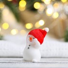 Фигурное мыло "Снеговик красная шапка" белый, 2х2х4см - Фото 4