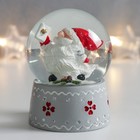 Сувенир полистоун водяной шар "Дед Морозик с длинной бородой" 6,5х6,5х8,5 см - фото 108657606