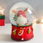 Сувенир полистоун водяной шар музыка "Дед Морозик с оленьими рожками" 11,5х11,5х14 см - Фото 5