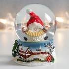 Сувенир полистоун водяной шар "Дед Мороз - гармонист" 7х6,7х8,8 см - фото 3007920