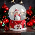 Снежный шар новогодний стеклянный «Малыш со снежным комом», полистоун, 7×6.7×8.8 см - Фото 3