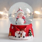 Снежный шар новогодний стеклянный «Малыш со снежным комом», полистоун, 7×6.7×8.8 см - Фото 8