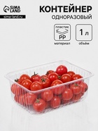 Контейнер одноразовый «Южуралпак», КР-179, пластик, 1 л, 17.9×13.2×6.7 см, прозрачный - Фото 1