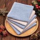 Набор махровых полотенец Этель «Уюта и тепла» 30×30 см -5 шт., 100% хл, 340 г/м² - Фото 2